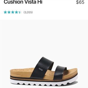 Reef Black and Tan Slide Sandals